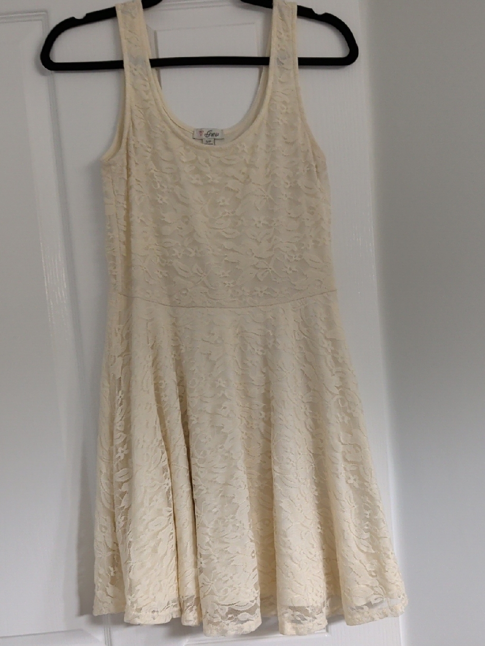Guess Cream Lace Mini Dress